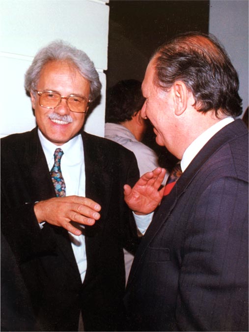 1999: Con el ex Presidente Ricardo Lagos, en Santiago, 1999