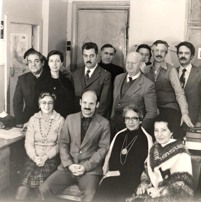 1974: Equipo del programa Escucha Chile de Radio Mosc (derecha)